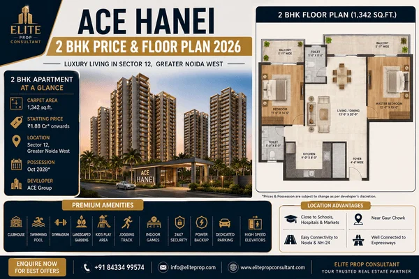 ACE HANEI 2 BHK Price & Floor Plan 2026